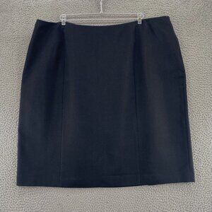 Le Suit Skirt Womens 24W Plus Black Straight Pencil Below The Knee Career Office